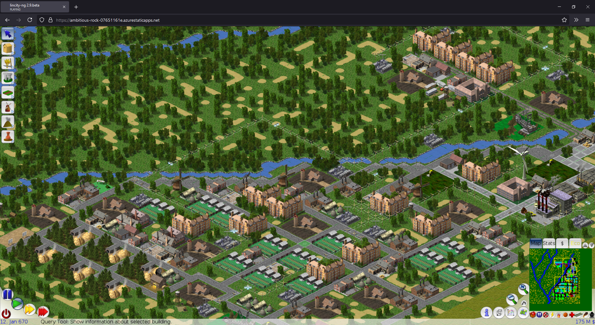 LinCity-NG: city simulation game running in a web browser.